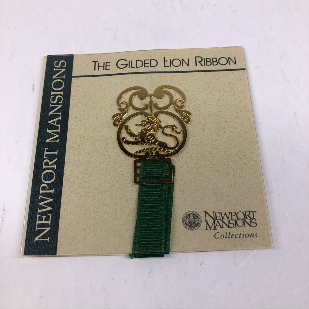Newport Mansions Gilded Age Metal & Ribbon Bookmark New